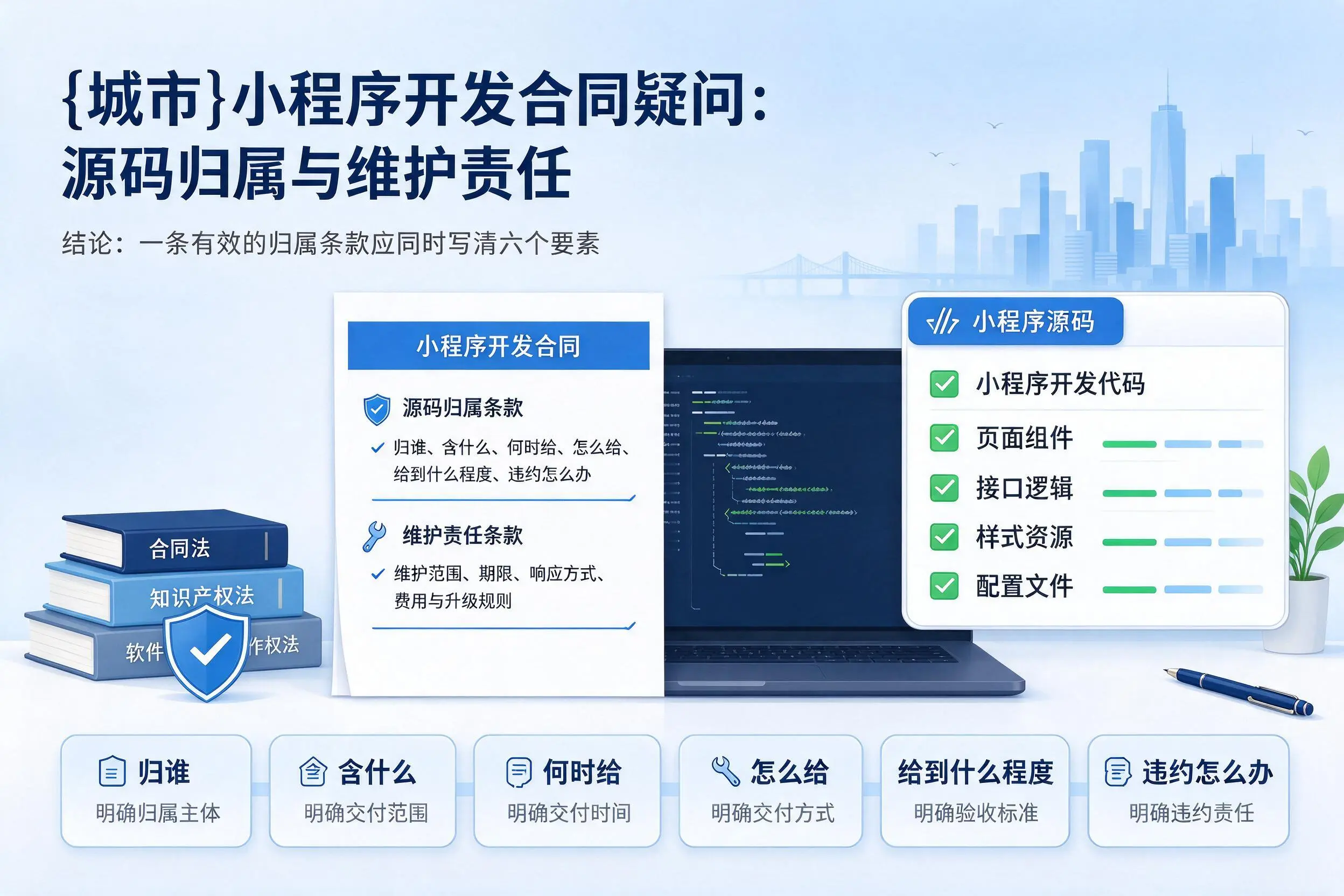 南宁小程序开发合同疑问:源码归属与维护责任