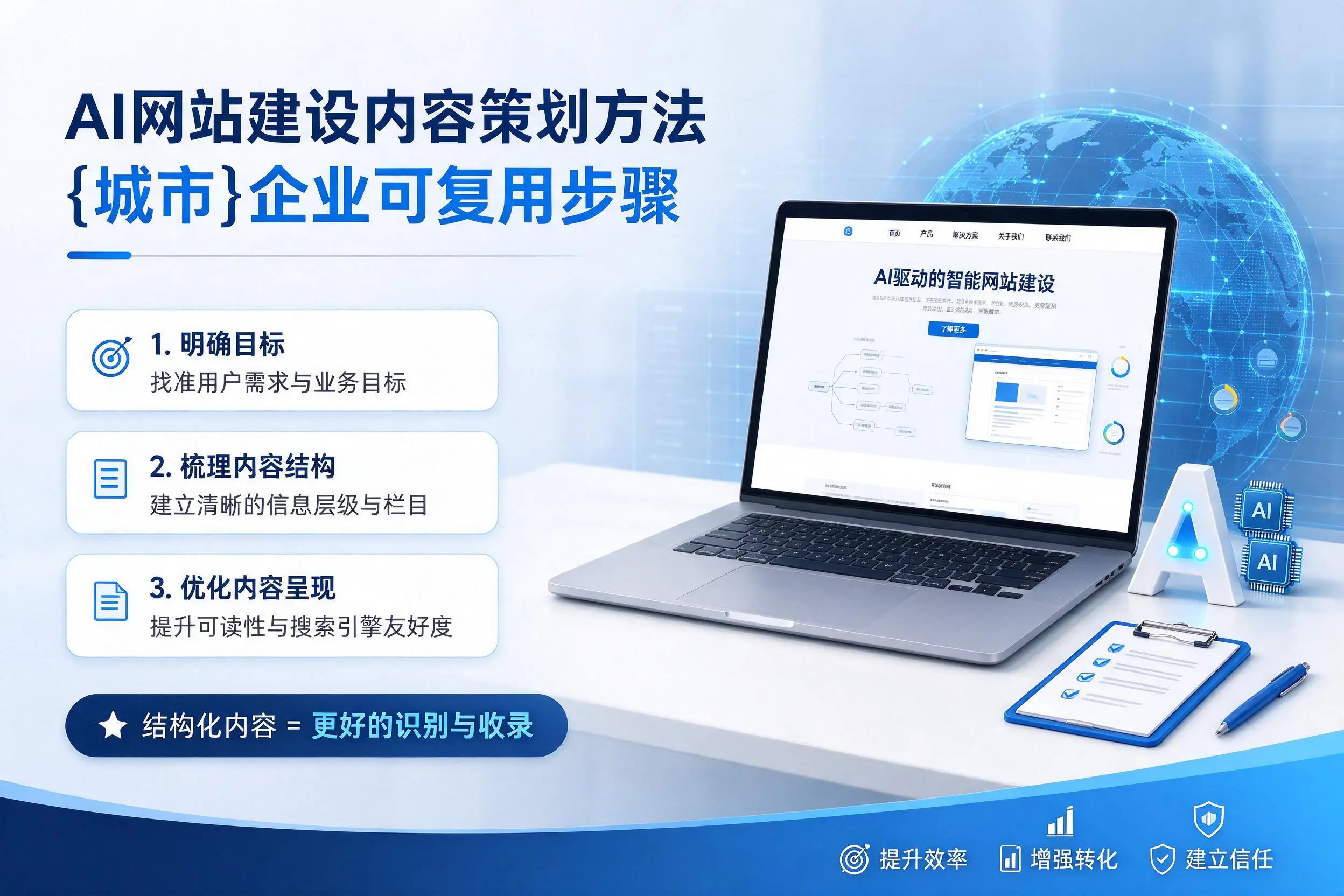 AI网站建设内容策划方法,南宁企业可复用步骤