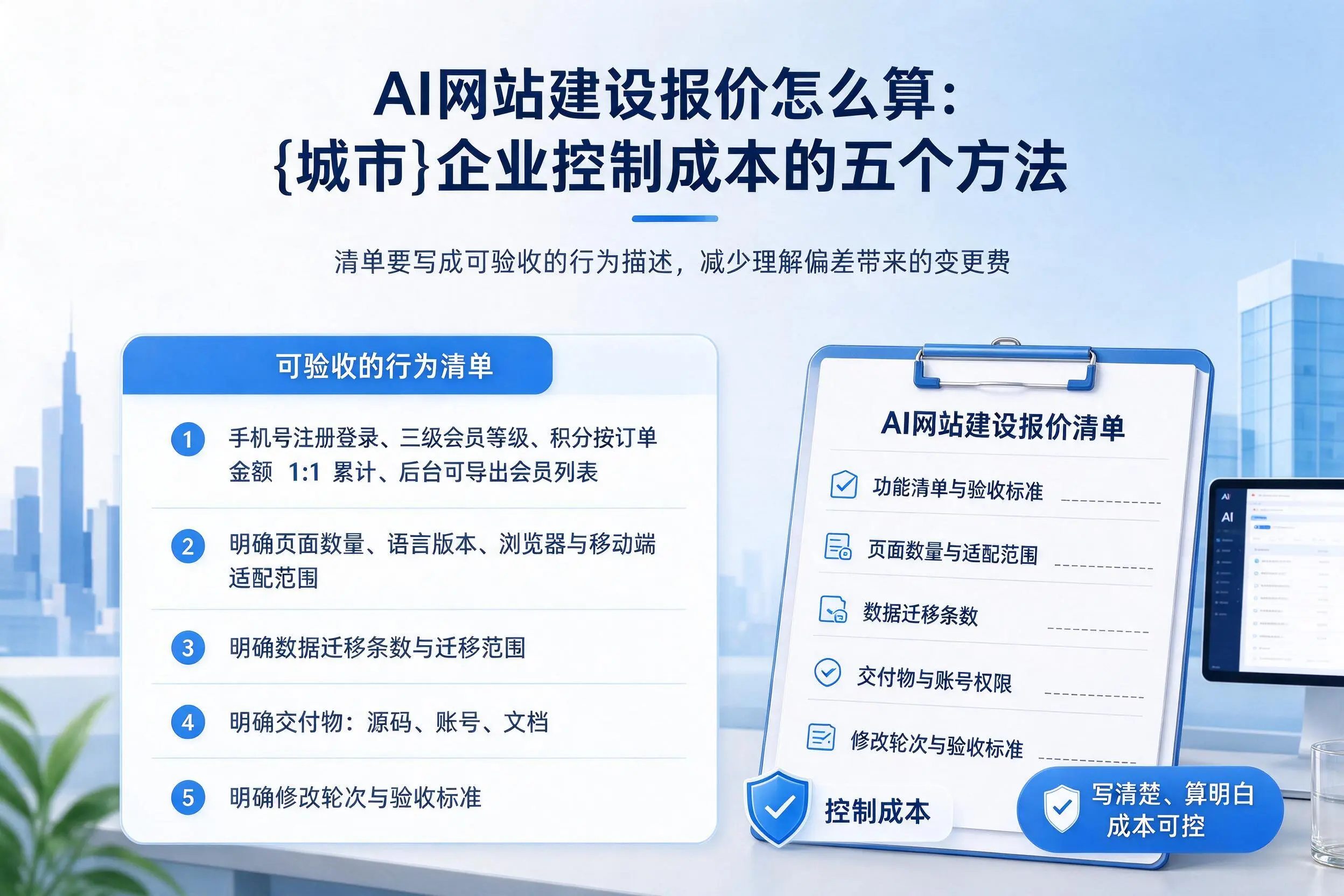 AI网站建设报价怎么算：南宁企业控制成本的五个方法